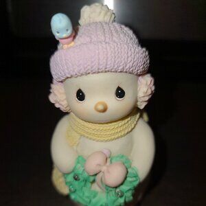 Precious Moments Snowgirl with light up wreath